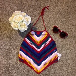 Forever 21 Halter Top (Multi Color)